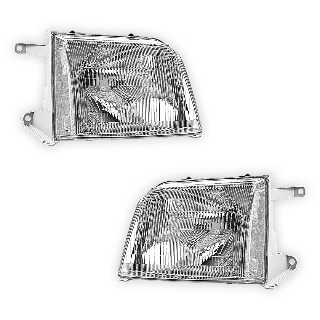 Toyota LandCruiser Prado 90 / 95 Series (1996 - 1999) Chrome OEM Style Headlights LH + RH