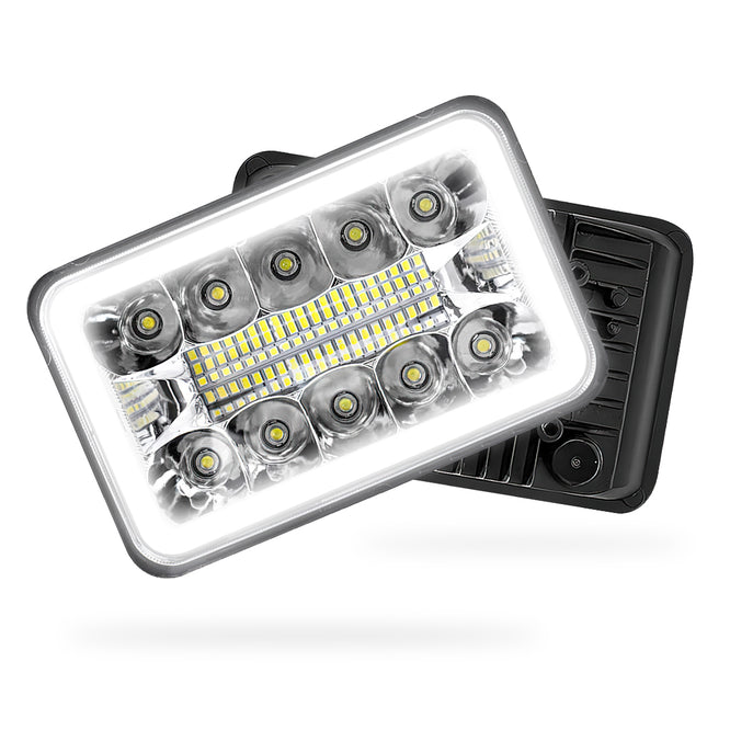 Universal 4 Pcs. 4x6" LED Headlights LH + RH