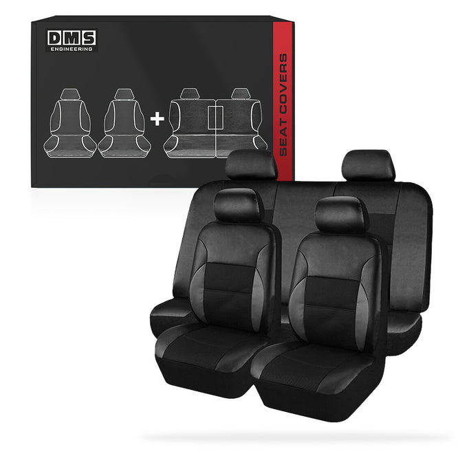 Universal Front and Rear PVC Leather Cushion 5-Seat Covers