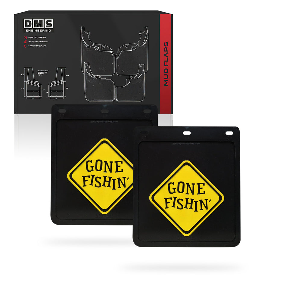 Universal Heavy Duty 4WD Ute & Trailer Gone Fishin' Mud Flaps