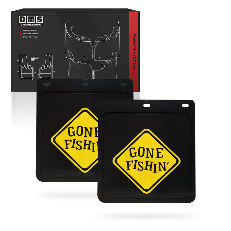 Universal Heavy Duty 4WD Ute & Trailer Gone Fishin' Mud Flaps