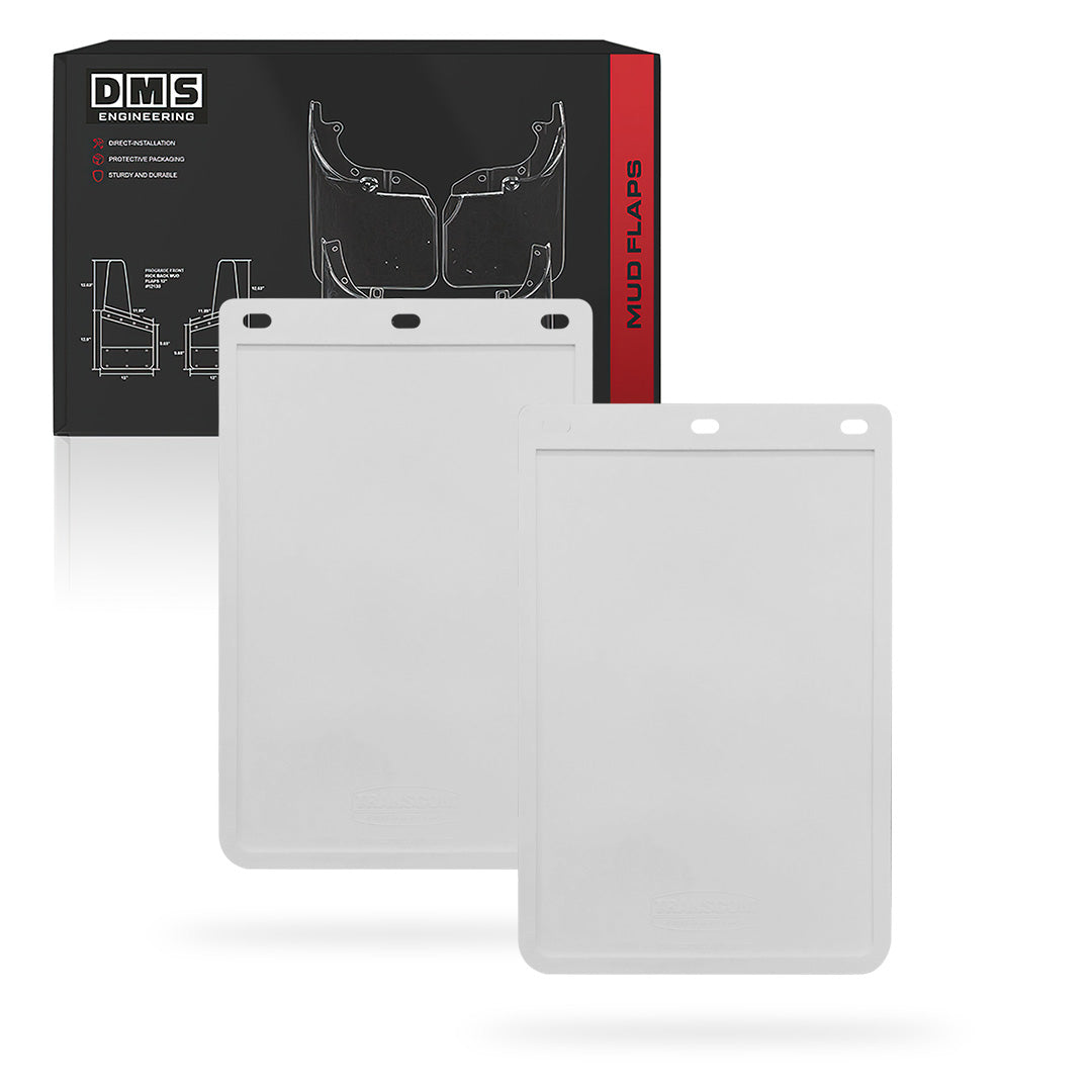 Universal Heavy Duty Trailer & Ute White Mud Flaps