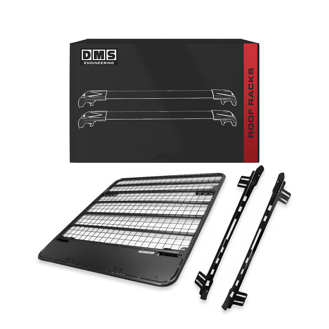 Volkswagen Amarok 2H (2010 - 2022) Black Flat Steel Roof Rack
