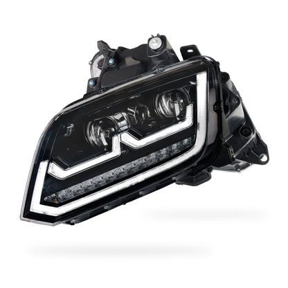 Volkswagen Amarok 2H (2012 - 2016) Black R Style Full LED DRL Projector With Sequential Indicators Headlights LH + RH