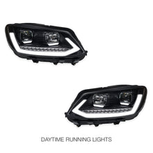 Volkswagen Caddy 2K (2011 - 2015) Black DRL Projector With Sequential Indicators Headlights LH + RH