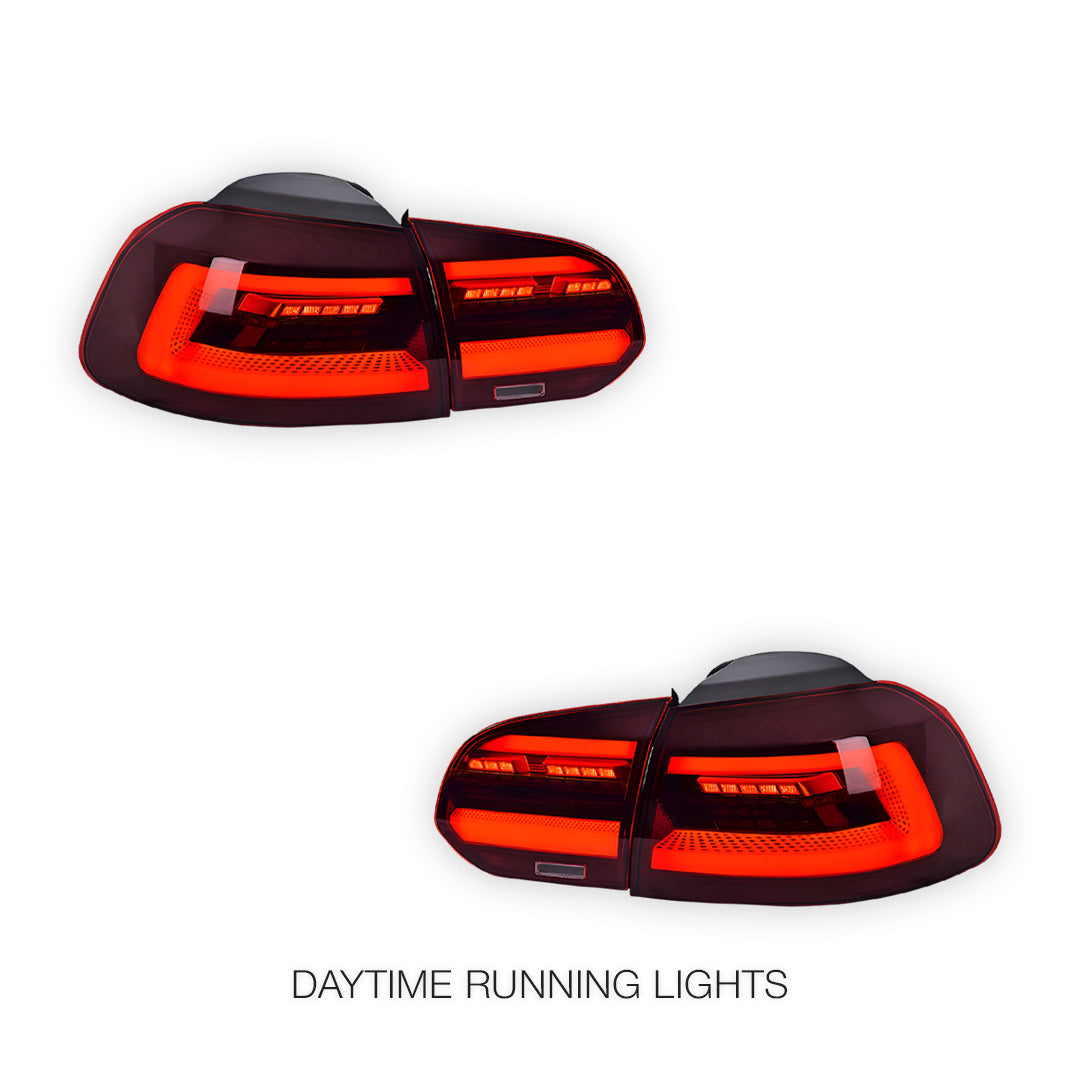 Volkswagen Golf MK6 (2008 - 2013) Red Sequential Tail Lights LH + RH
