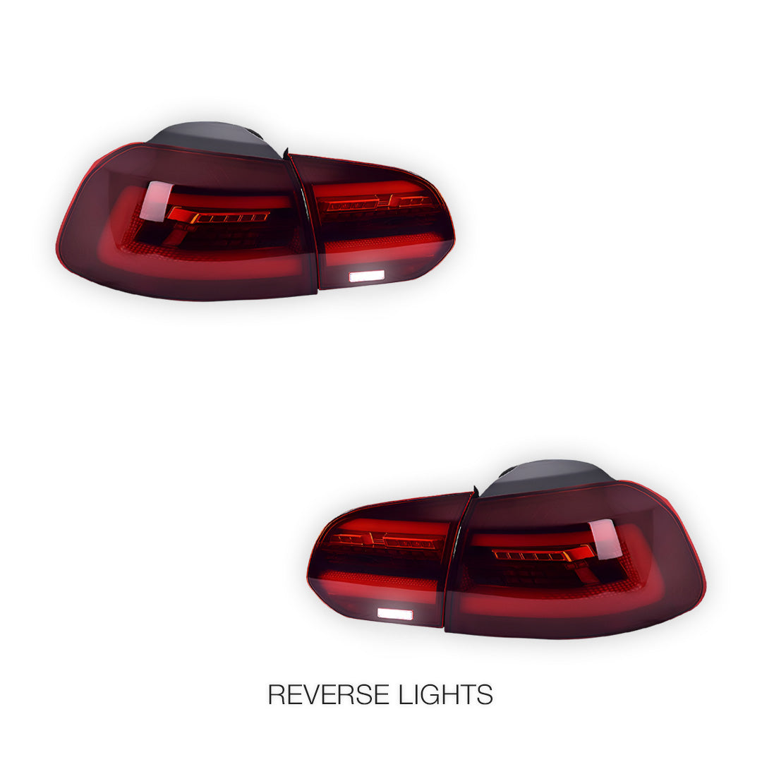 Volkswagen Golf MK6 (2008 - 2013) Red Sequential Tail Lights LH + RH