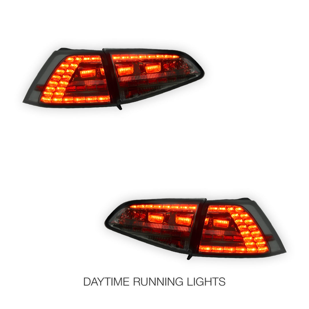 Volkswagen Golf MK7 (2012 - 2017) R Style Full Smoked LED Tail Lights LH + RH