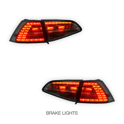 Volkswagen Golf MK7 (2012 - 2017) R Style Full Smoked LED Tail Lights LH + RH