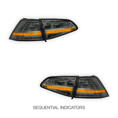 Volkswagen Golf MK7 (2012 - 2017) R Style Full Smoked LED Tail Lights LH + RH