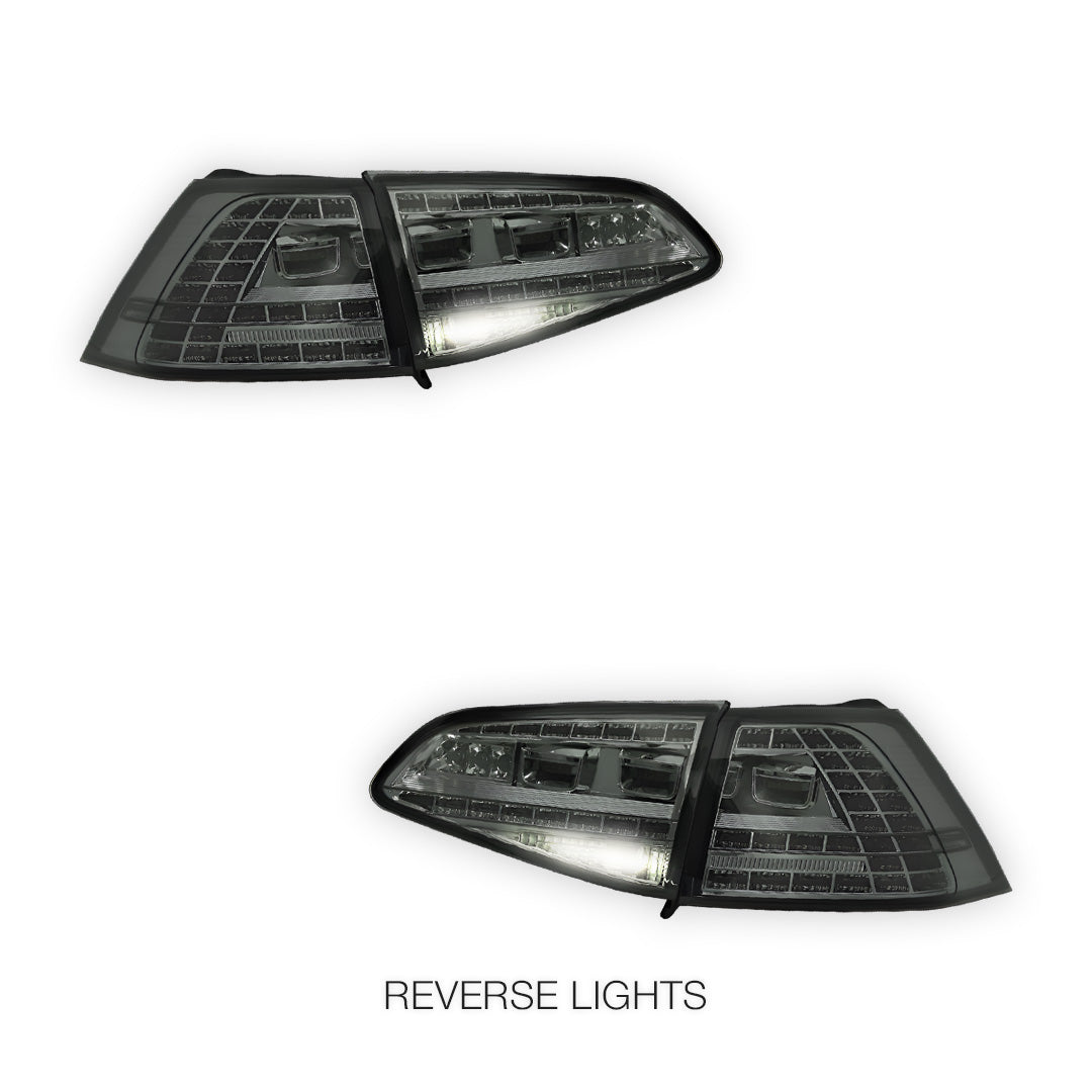 Volkswagen Golf MK7 (2012 - 2017) R Style Full Smoked LED Tail Lights LH + RH
