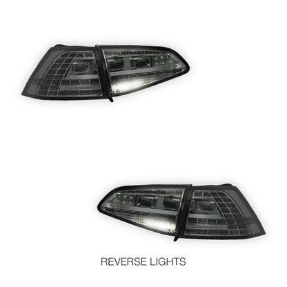 Volkswagen Golf MK7 (2012 - 2017) R Style Full Smoked LED Tail Lights LH + RH