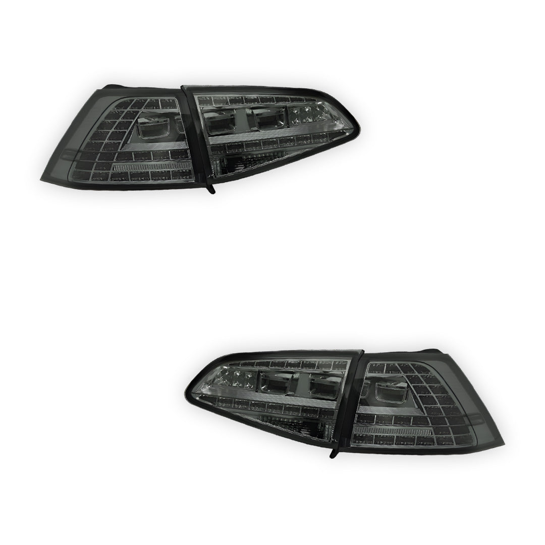 Volkswagen Golf MK7 (2012 - 2017) R Style Full Smoked LED Tail Lights LH + RH