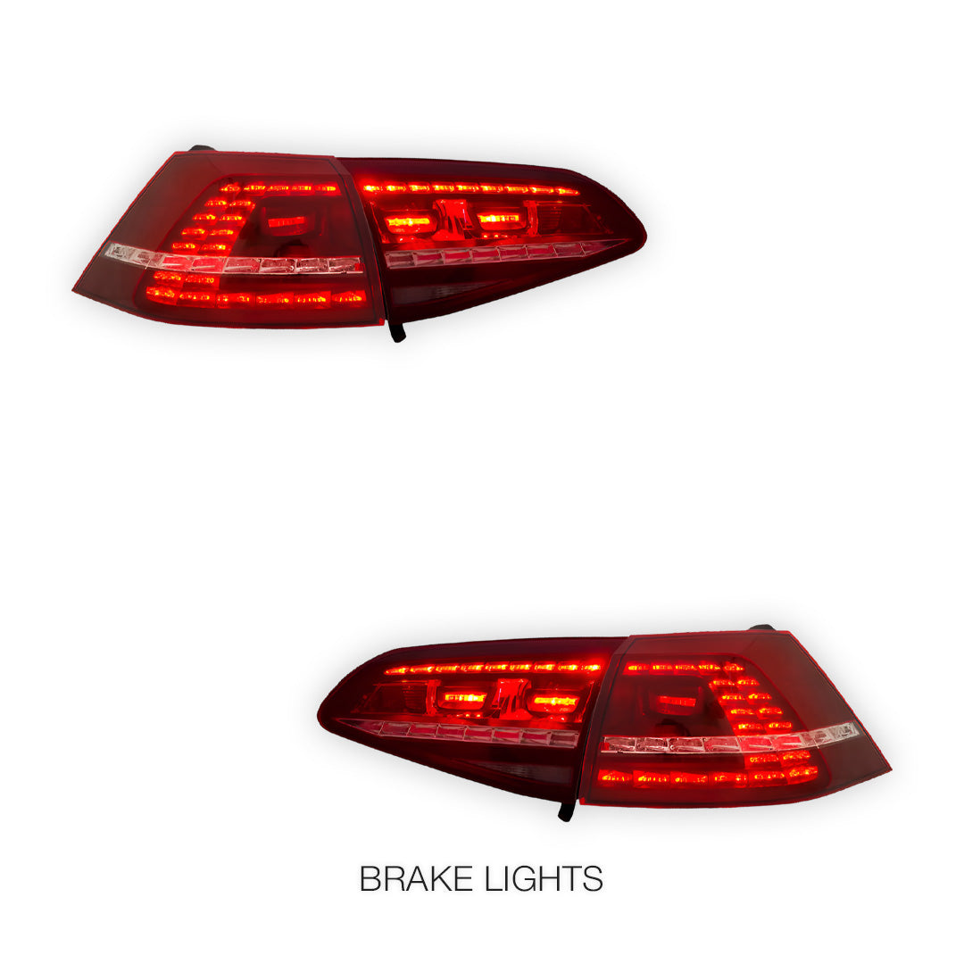 Volkswagen Golf MK7 (2012 - 2017) R Style Optional Sequential Tail Lights LH + RH