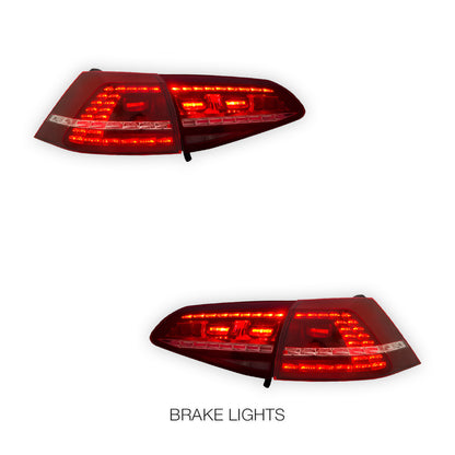 Volkswagen Golf MK7 (2012 - 2017) R Style Optional Sequential Tail Lights LH + RH