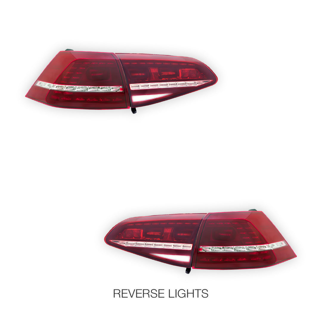 Volkswagen Golf MK7 (2012 - 2017) R Style Optional Sequential Tail Lights LH + RH