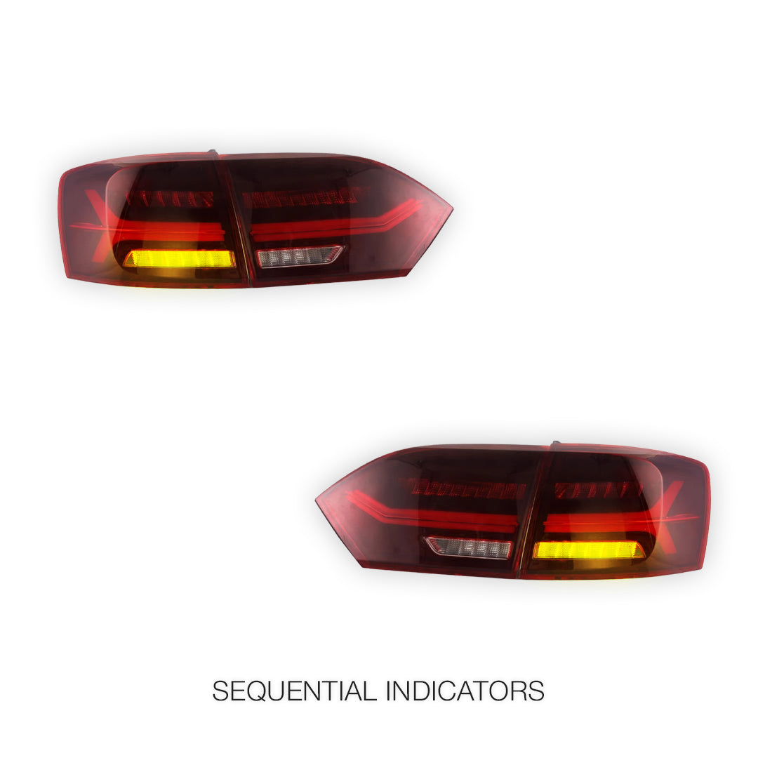 Volkswagen Jetta 1B (2011 - 2014) Red Sequential Tail Lights LH + RH