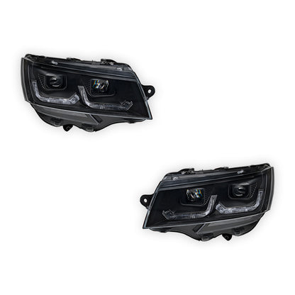 Volkswagen Multivan T6.1 (2020 - 2024) Black DRL LED Projector With Sequential Indicators Headlights LH + RH