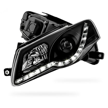 Volkswagen Passat B6 (2006 - 2010) Black DRL LED Dual Beam Projector Headlights LH + RH