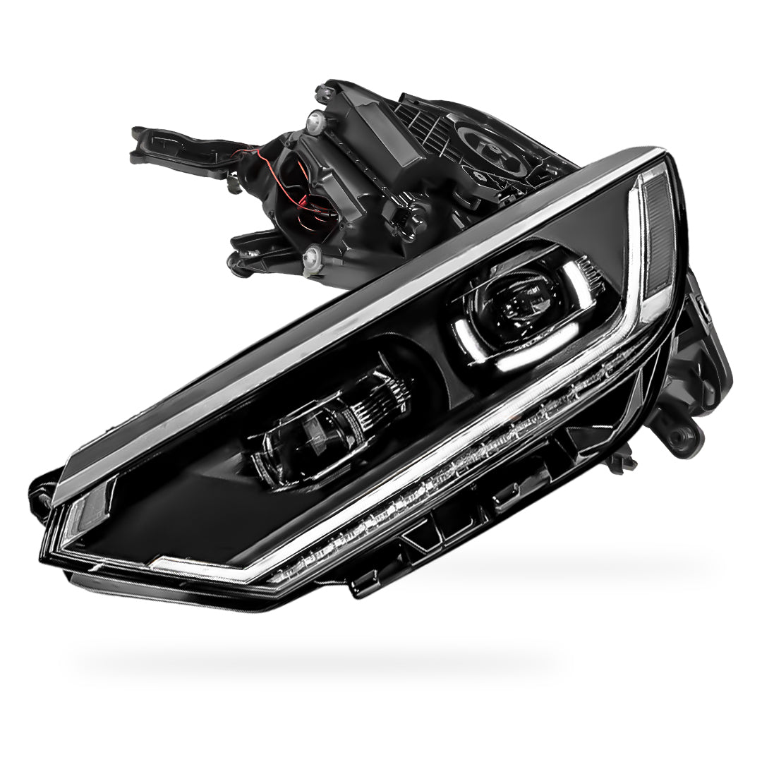 Volkswagen Passat B8 (2015 - 2019) Black LED DRL Projector With Sequential Indicators Headlights LH + RH