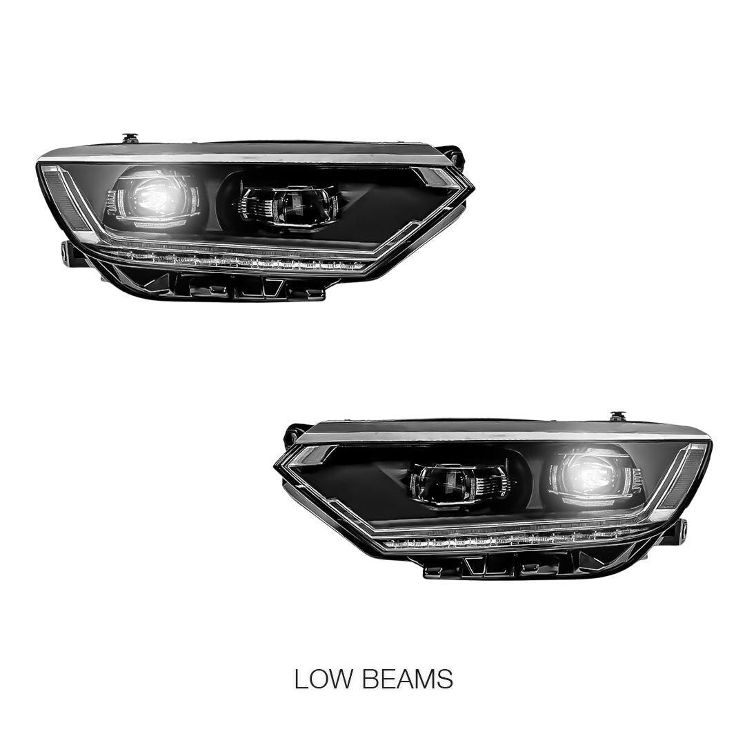 Volkswagen Passat B8 (2015 - 2019) Black LED DRL Projector With Sequential Indicators Headlights LH + RH