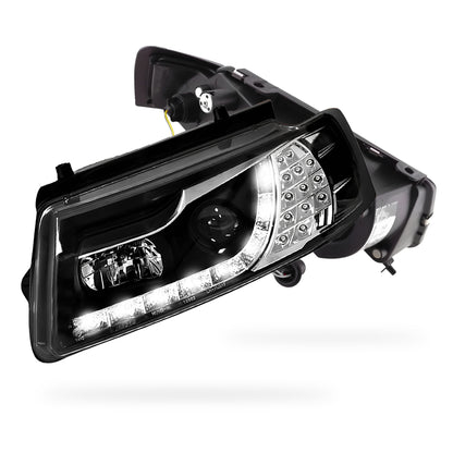 Volkswagen Passat GP (2001 - 2005) Black DRL LED Projector With LED Indicators Headlights LH + RH