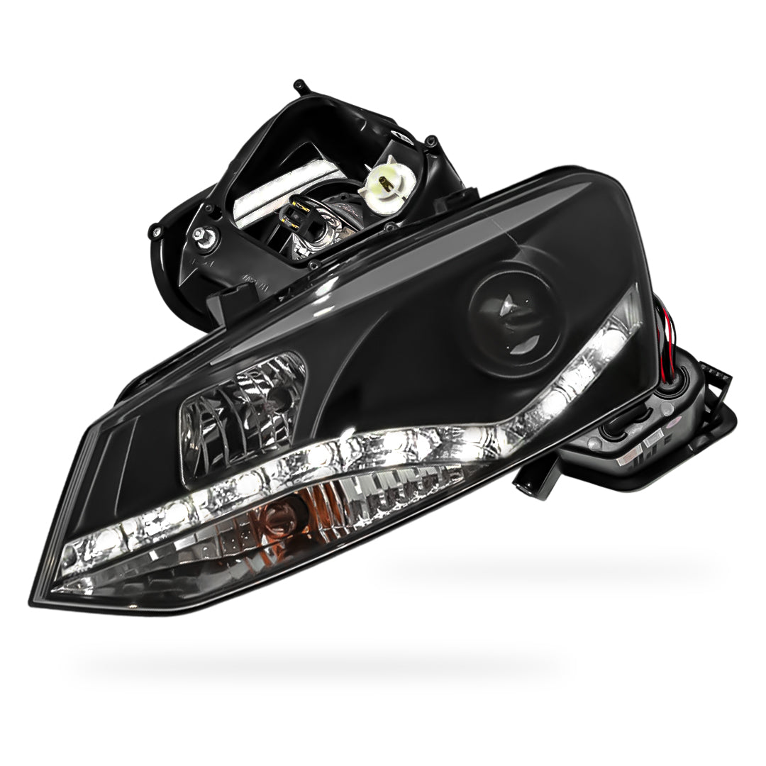 Volkswagen Polo 6R (2010 - 2016) Black LED DRL Projector Headlights LH + RH
