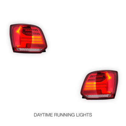 Volkswagen Polo 6R (2010 - 2018) Red DRL Sequential Tail Lights LH + RH