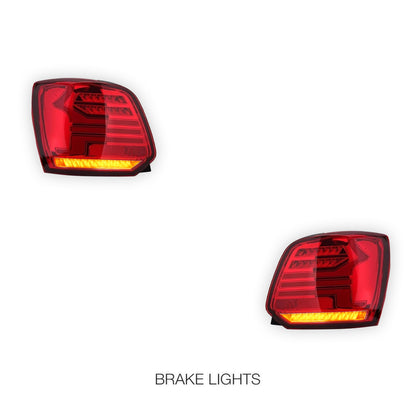 Volkswagen Polo 6R (2010 - 2018) Red DRL Sequential Tail Lights LH + RH