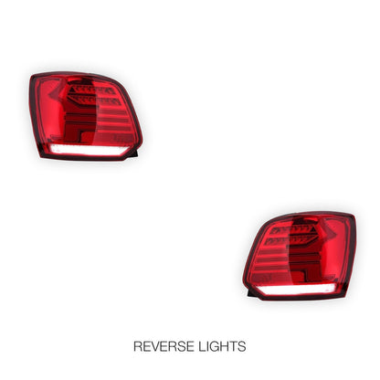Volkswagen Polo 6R (2010 - 2018) Red DRL Sequential Tail Lights LH + RH