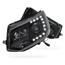 Volkswagen Transporter T5.1 (2011 - 2015) Black DRL LED Day Time Projector Headlights LH + RH