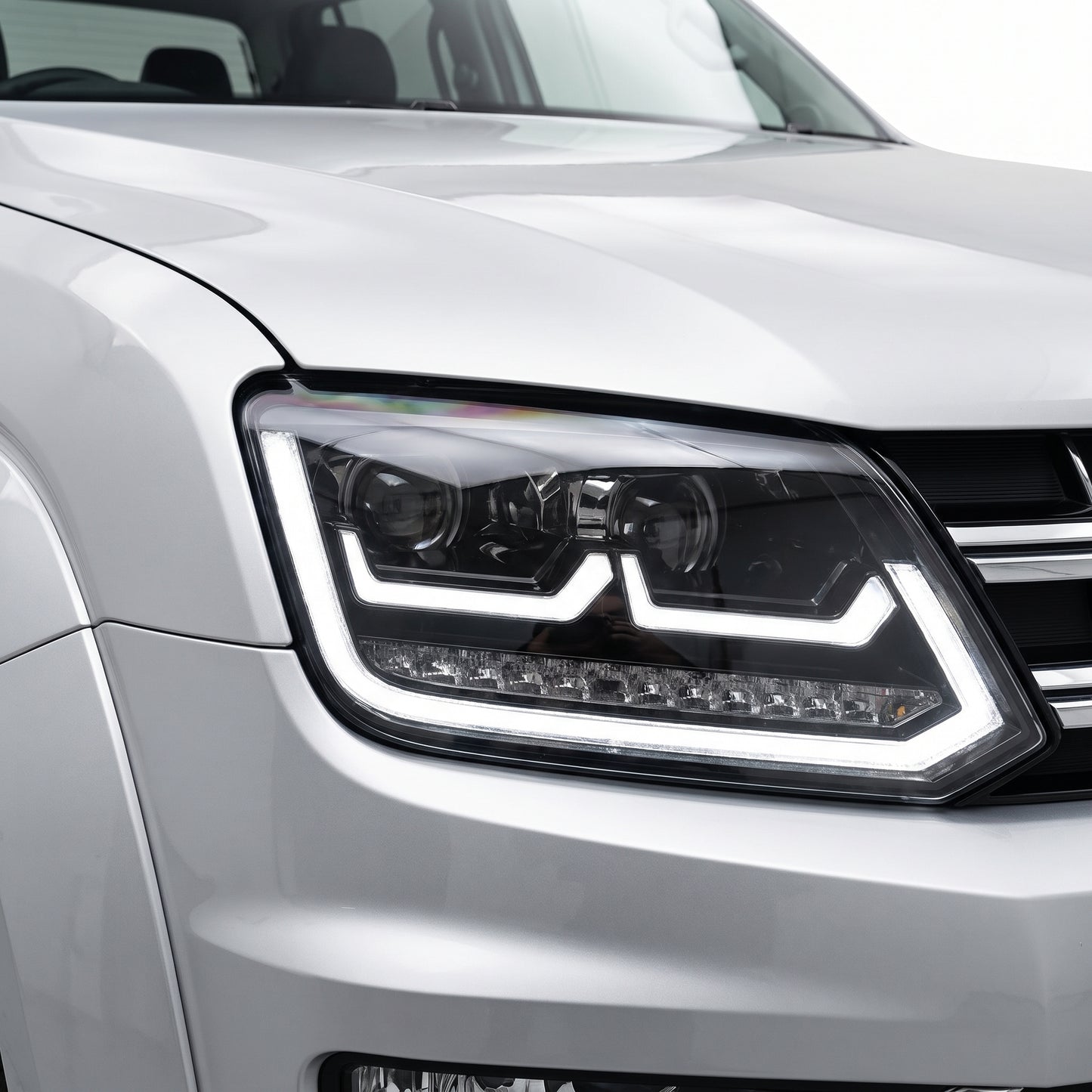 Volkswagen Amarok 2H (2011 - 2016) R Style LED DRL Projector Headlights LH + RH