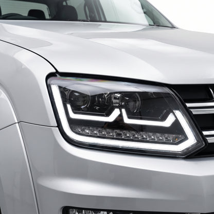 Volkswagen Amarok 2H (2011 - 2016) R Style LED DRL Projector Headlights LH + RH