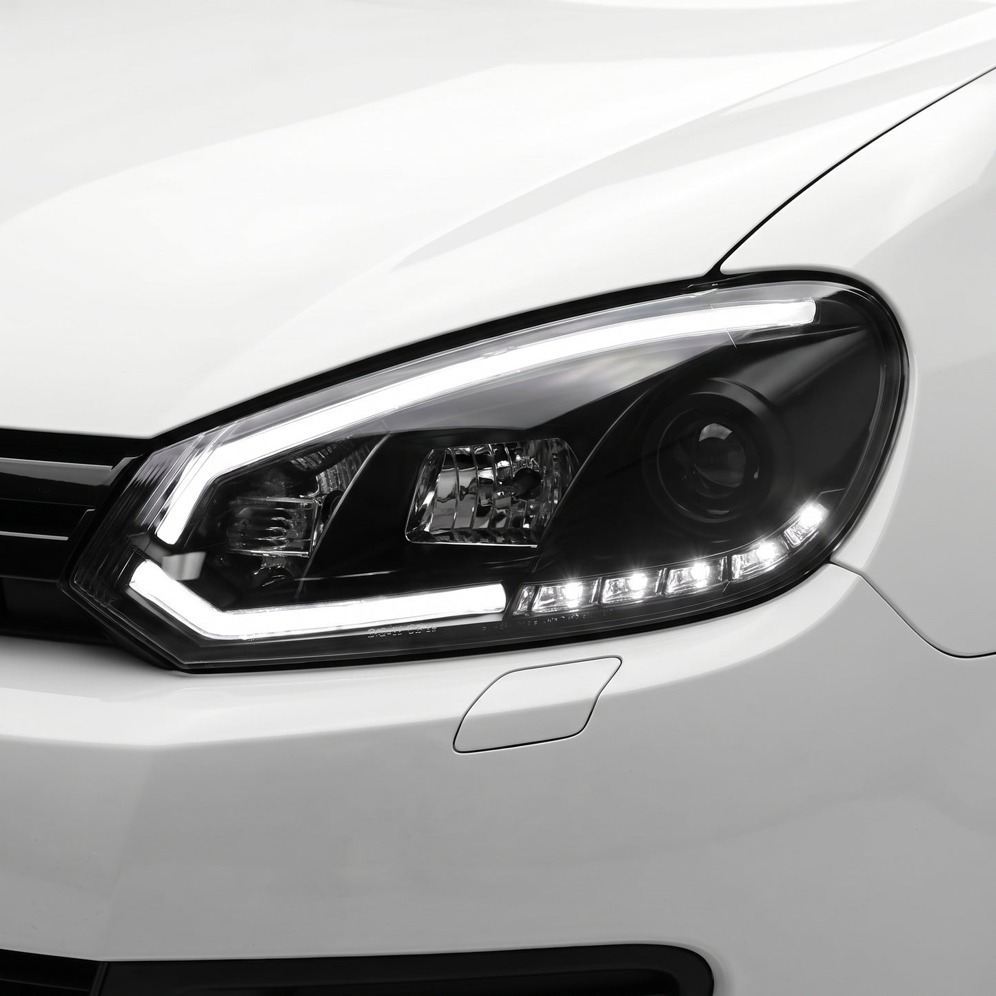 Volkswagen Golf MK6 (2009- 2013) 3D Stripe Bar LED DRL Projector Headlights LH + RH