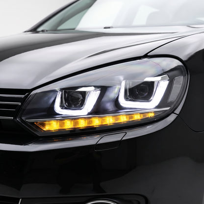 Volkswagen Golf MK6 (2010 - 2014) LED Headlights Halo DRL  LH + RH