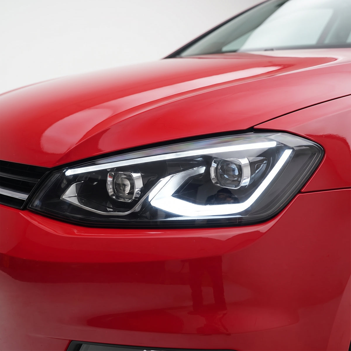 Volkswagen Golf MK7 (2013 - 2017) Red Projector Sequential Headlights LH + RH installed