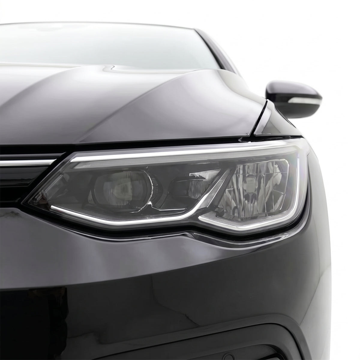Volkswagen Golf MK8 (2021 - 2024) OEM Style LED Headlights LH + RH installed close-up