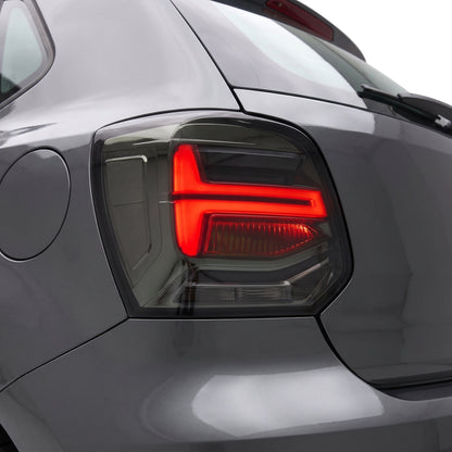 Volkswagen Polo 6R (2009 - 2017) Sequential Smoked LED Tail Lights LH + RH installed close-up