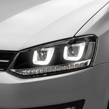 Volkswagen Polo 6R (2010 - 2016) R Style LED DRL Projector Head Lights with Sequential Indicators LH + RH