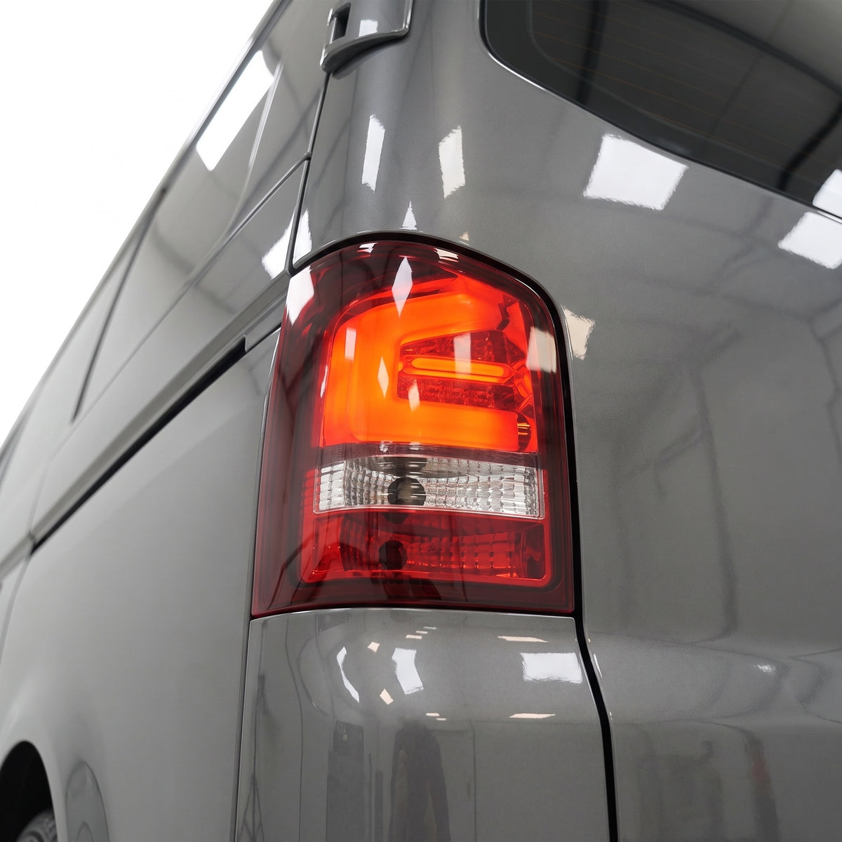 Volkswagen Transporter T5 (2004 - 2015) LED Tail Lights LH + RH installed close-up