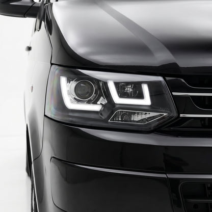 Volkswagen Transporter T5 (2011 - 2015) 3D LED Stripe DRL Projector Headlights LH + RH installed