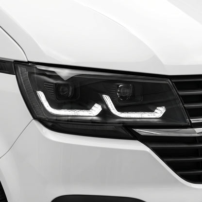 Volkswagen Transporter T6.1 (2020 - 2024) DRL LED Projector Headlights with Sequential Indicators LH + RH