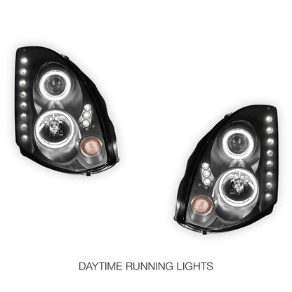 Nissan Skyline V35 (2003- 2008) LED DRL Angel-Eyes Projector Headlights LH + RH