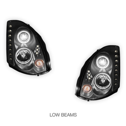 Nissan Skyline V35 (2003- 2008) LED DRL Angel-Eyes Projector Headlights LH + RH
