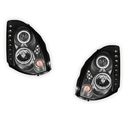 Nissan Skyline V35 (2003- 2008) LED DRL Angel-Eyes Projector Headlights LH + RH
