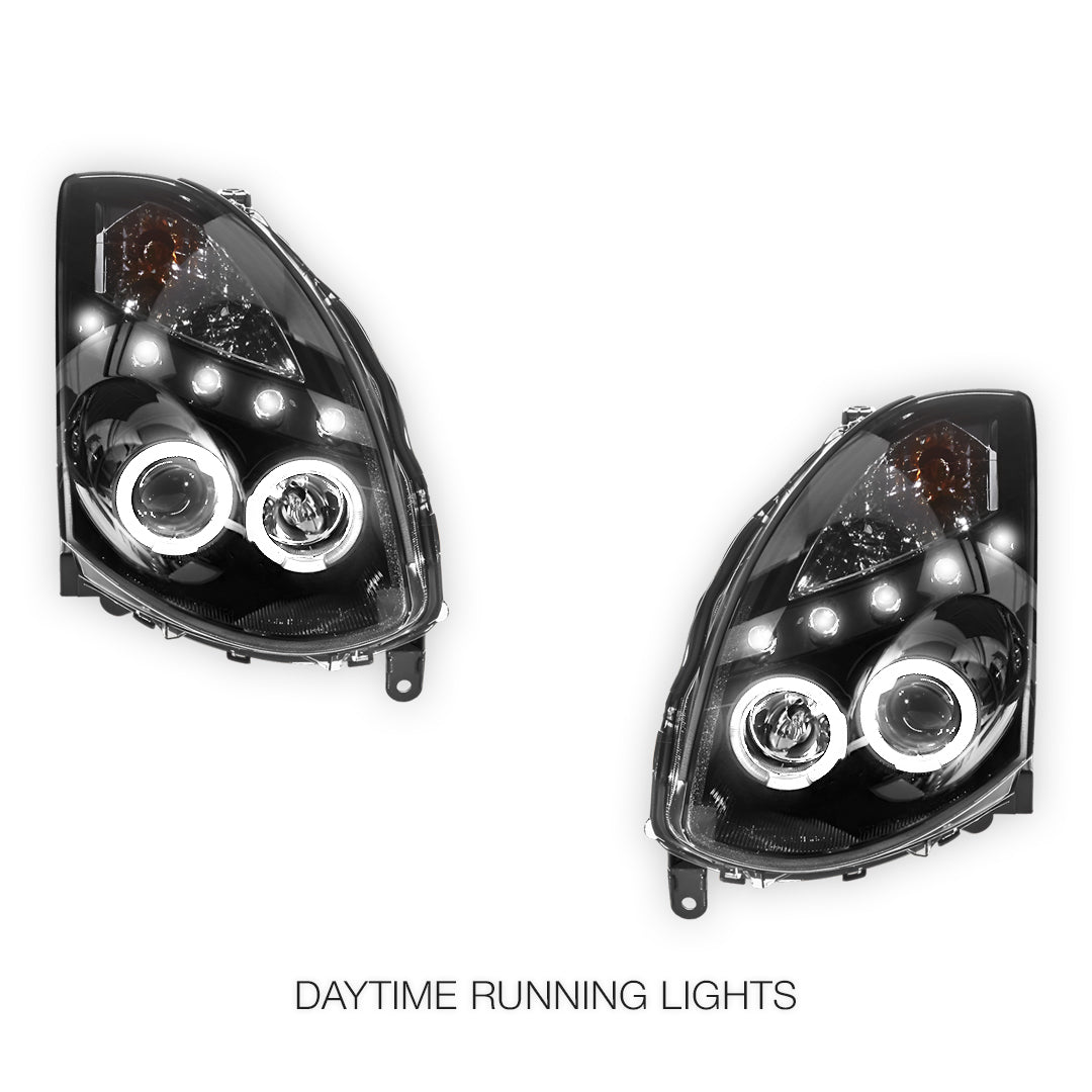 Nissan Skyline V35 (2003- 2008) LED DRL Angel-Eyes Projector Headlights LH + RH