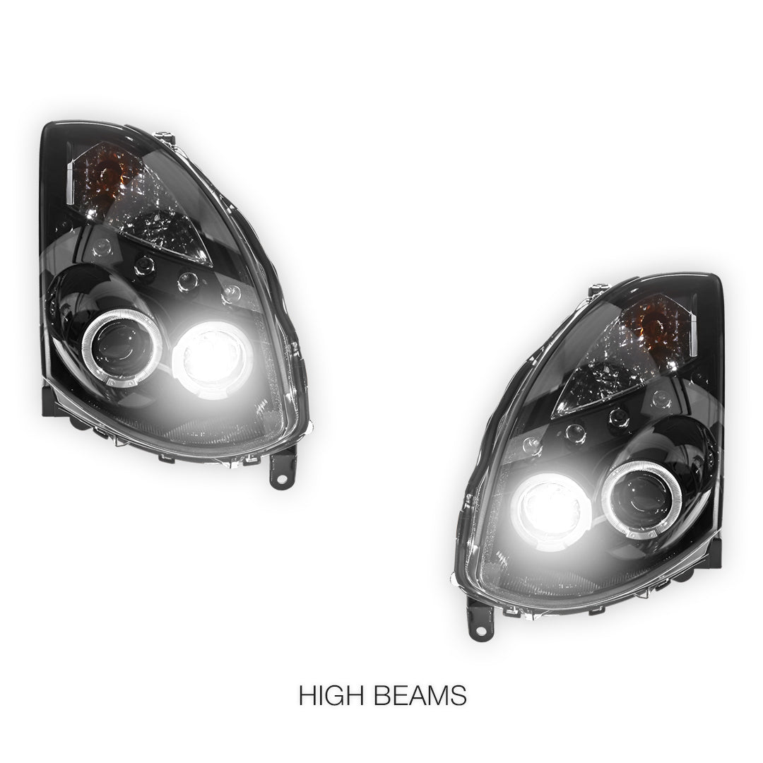 Nissan Skyline V35 (2003- 2008) LED DRL Angel-Eyes Projector Headlights LH + RH