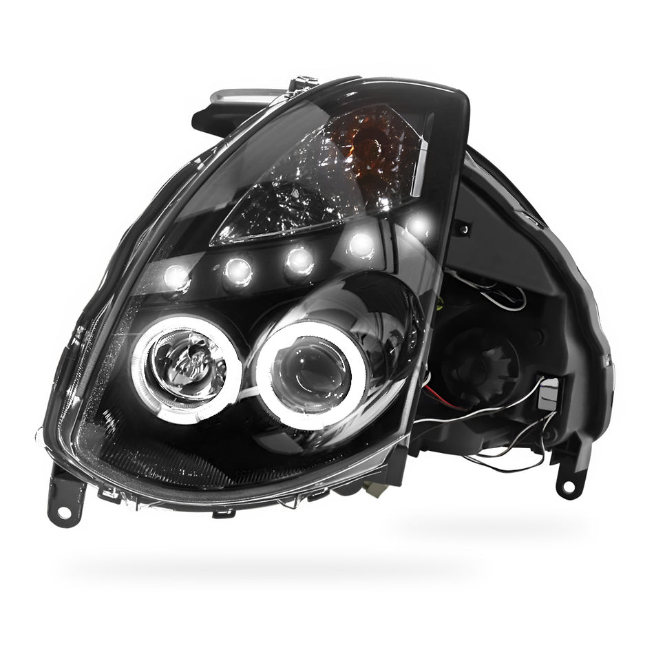 Nissan Skyline V35 (2003- 2008) LED DRL Angel-Eyes Projector Headlights LH + RH