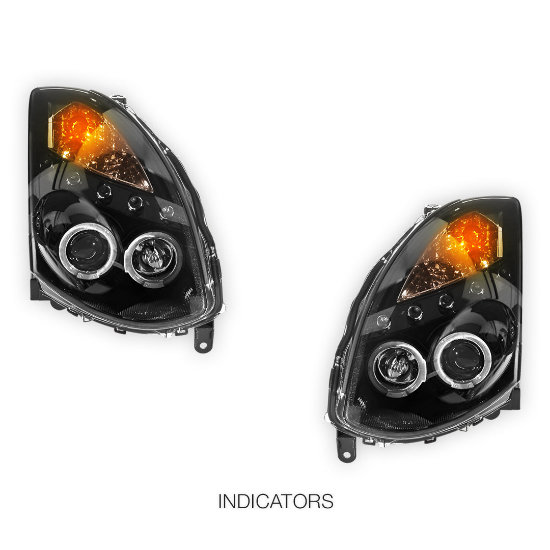 Nissan Skyline V35 (2003- 2008) LED DRL Angel-Eyes Projector Headlights LH + RH