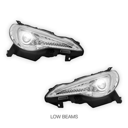 Subaru BRZ 1st Gen (2012 - 2020) Clear 3D LED DRL Headlights LH + RH